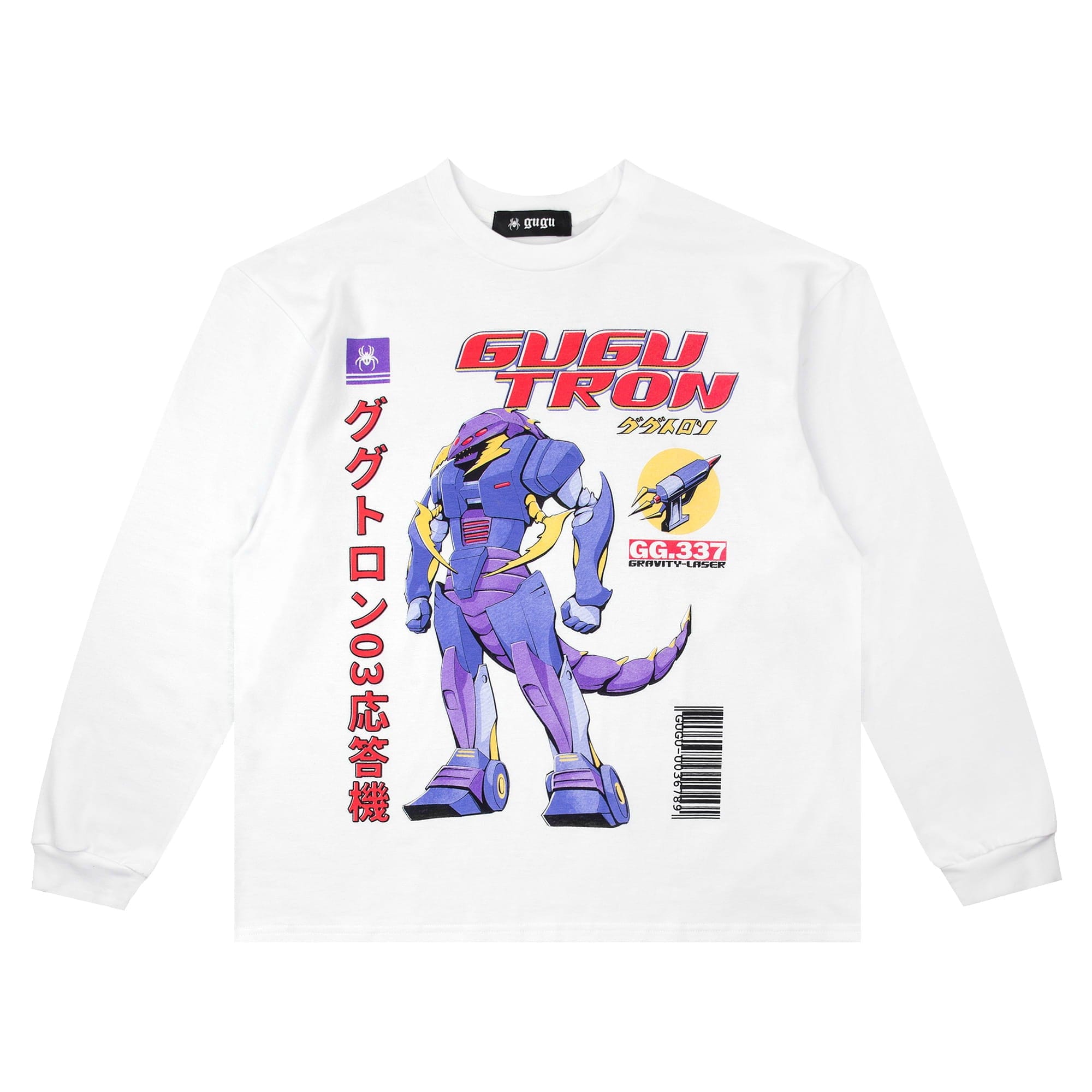 GUGU longsleeve "GUGUTRON" white