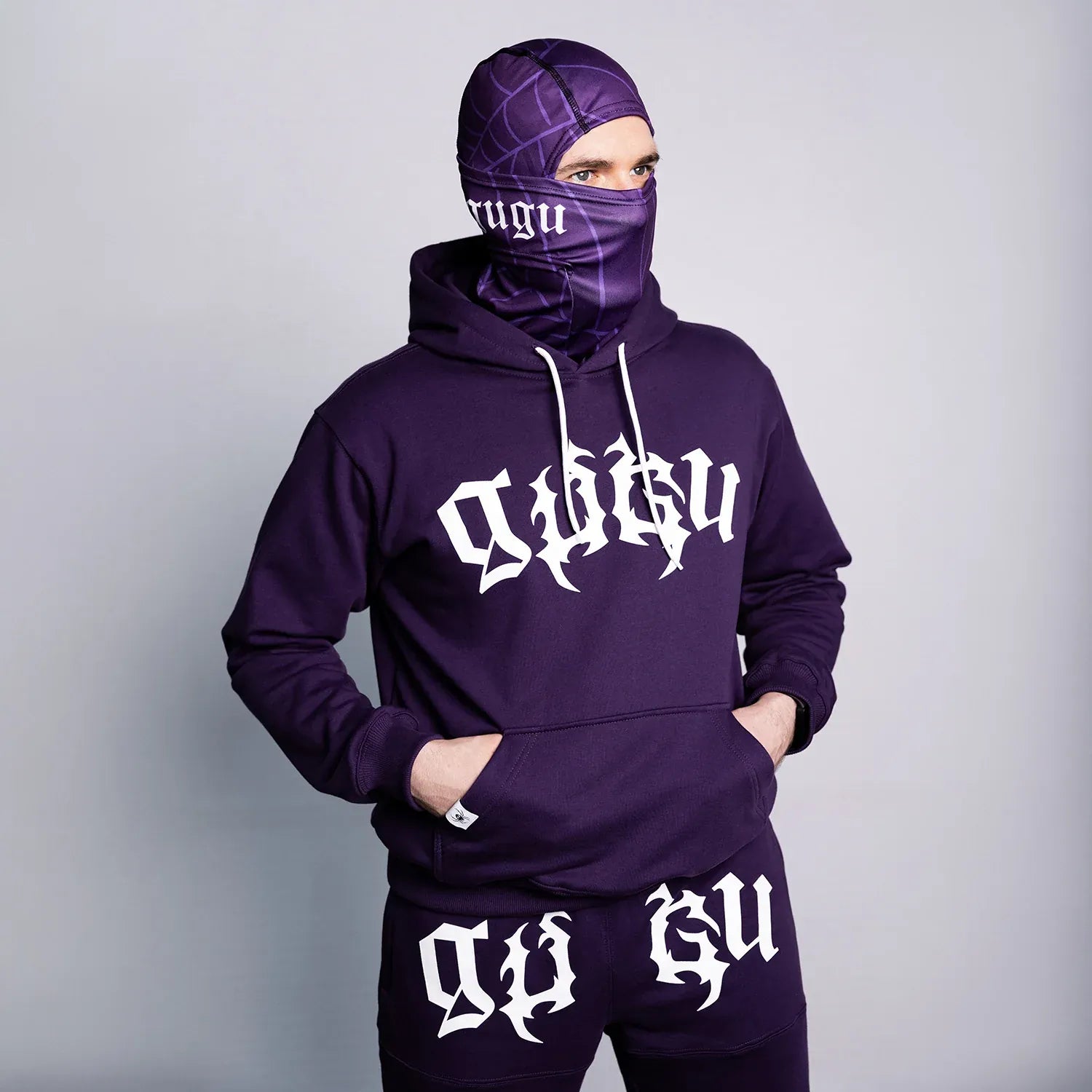GUGU spodnie dresowe "GUGU TAG" violet