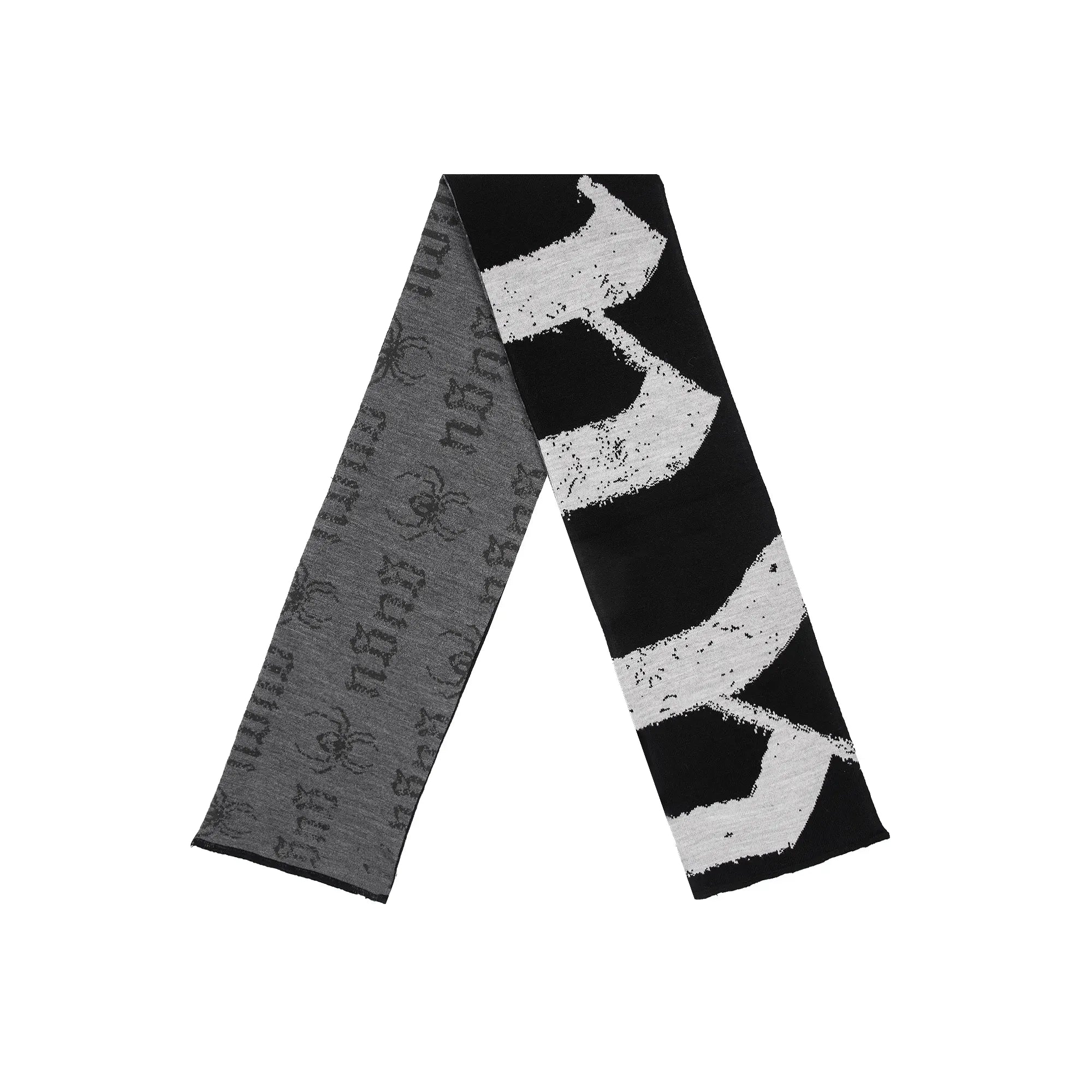 GUGU szalik "GUGU” gray&black