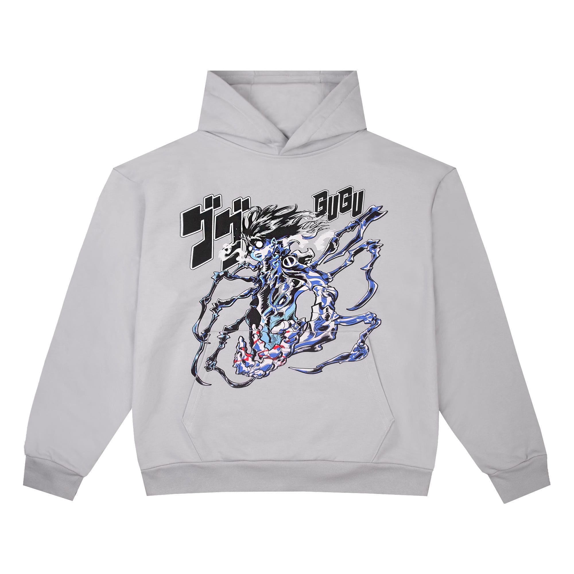 GUGU hoodie "GUGU ANIME" gray