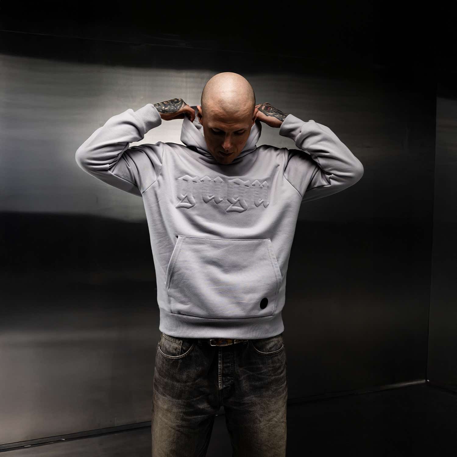GUGU hoodie "GUGU" LOGO gray