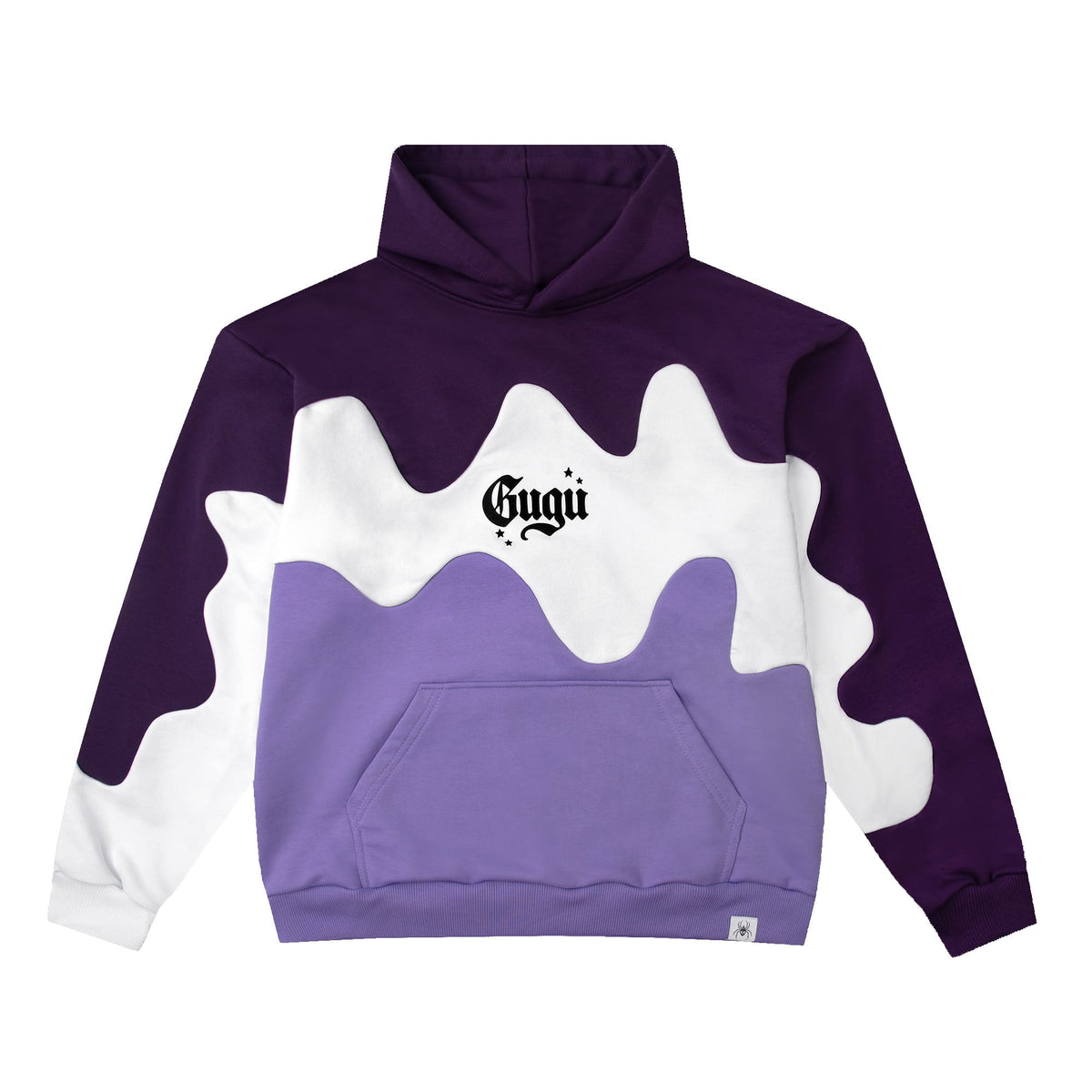 GUGU hoodie "GUGU WAVES" violet & white