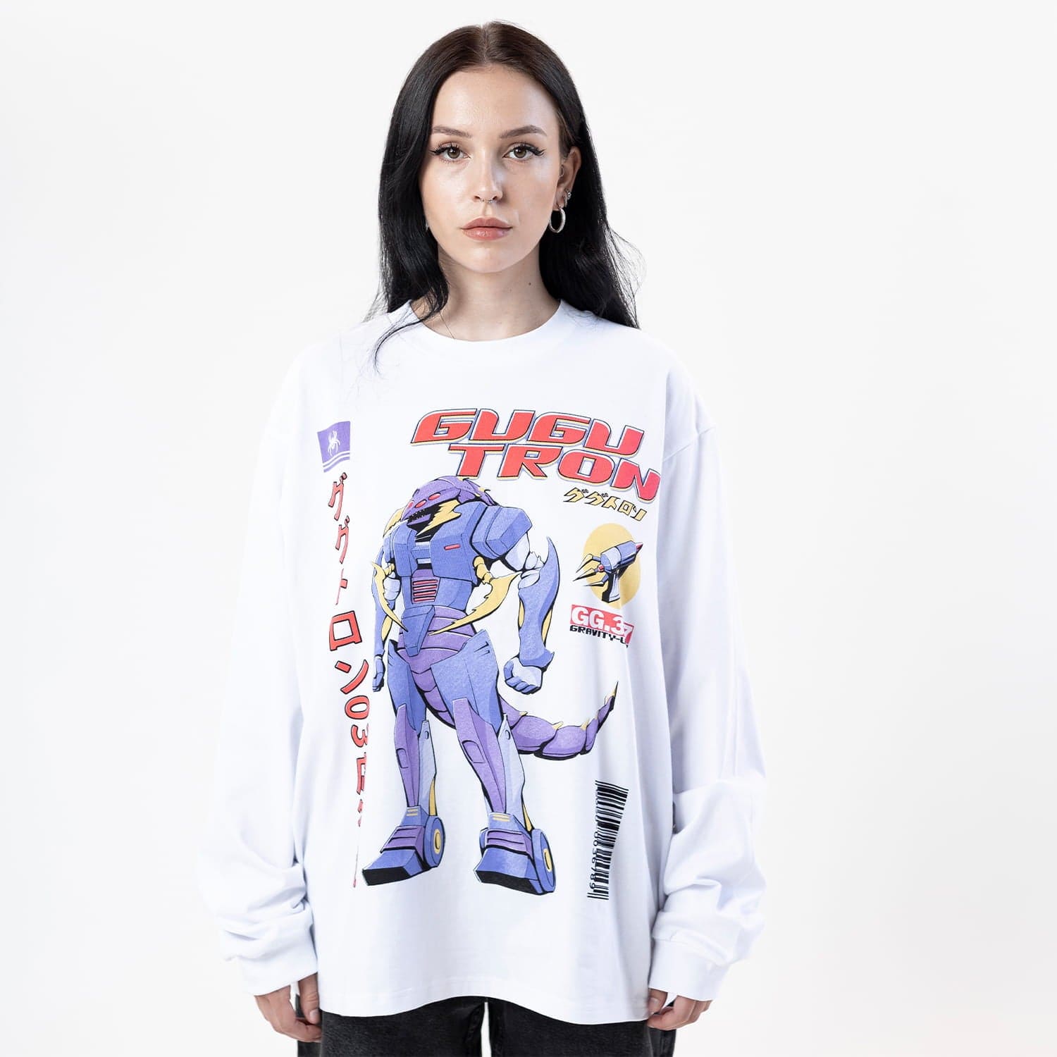 GUGU longsleeve "GUGUTRON" white