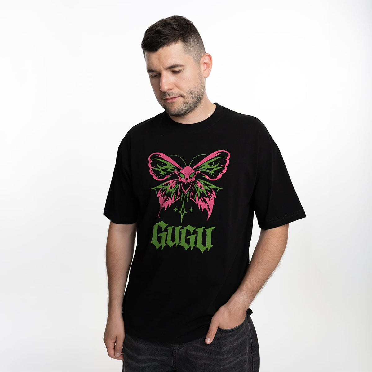 GUGU t-shirt "GUGU BUTTERFLY EVOLUTION" black