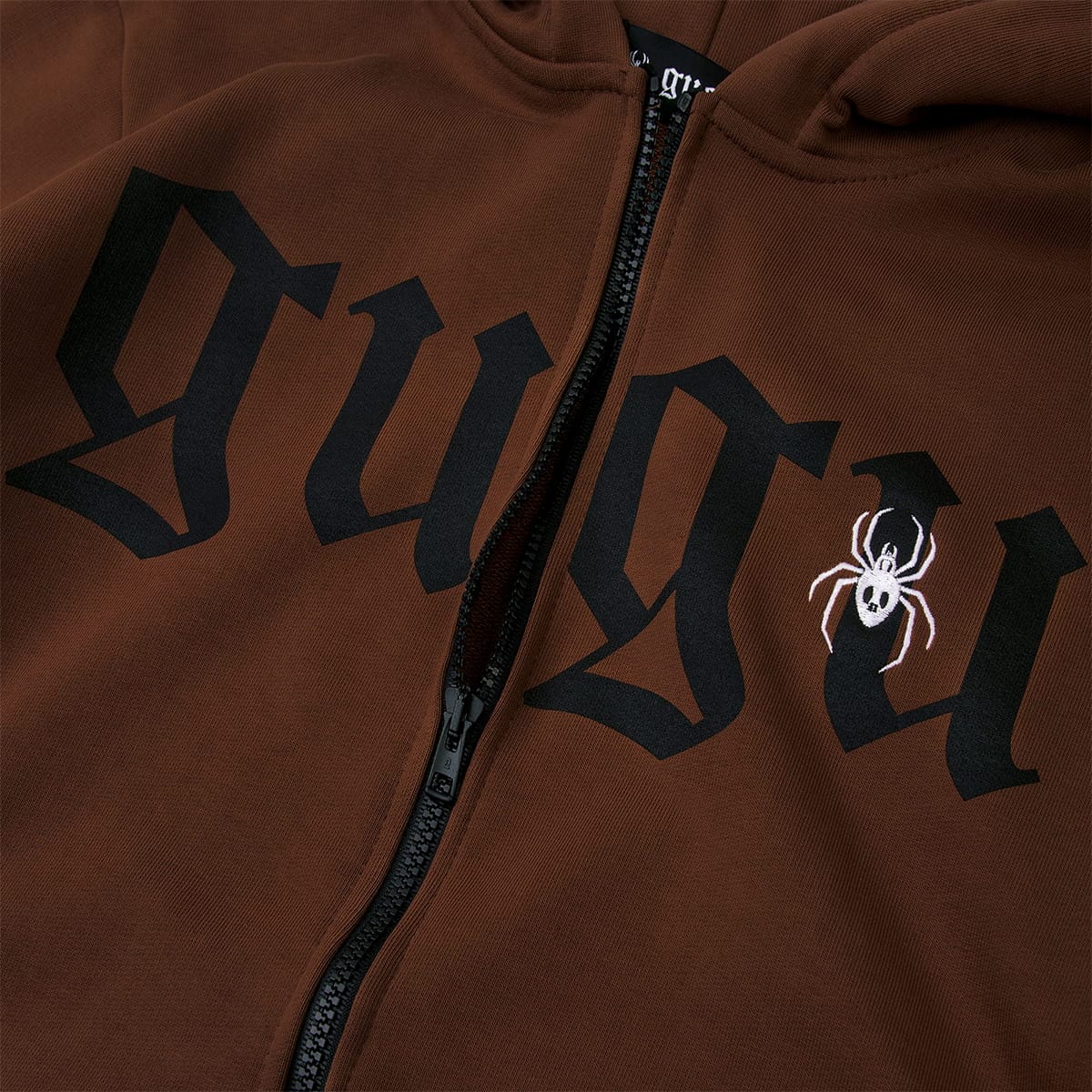 GUGU zip hoodie "GUGU" brown